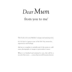 Dear Mum Gift Journal